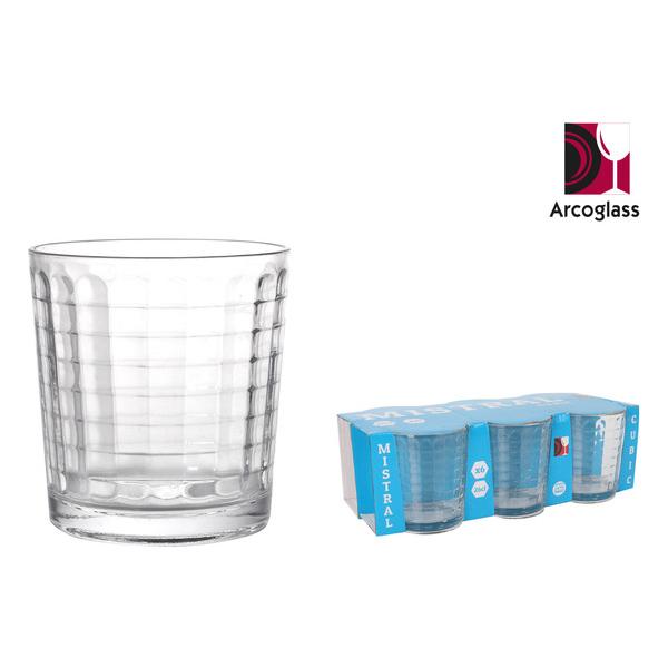 SET 6 VASOS 260ML MISTRAL CUBIC AG