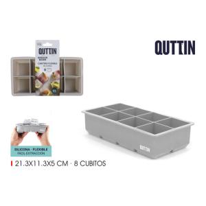 CUBITERA FLEXIBLE SILICONA 8 CUBITO QUTTIN