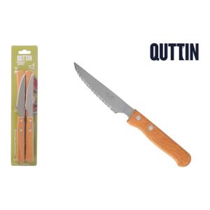 #-72- SET 4 PCS CUCHILLO CHULETERO 10.5CM NATURA