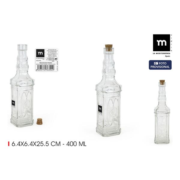 BOTELLA VIDRIO HIMARK T/CORCHO400ML LA MED