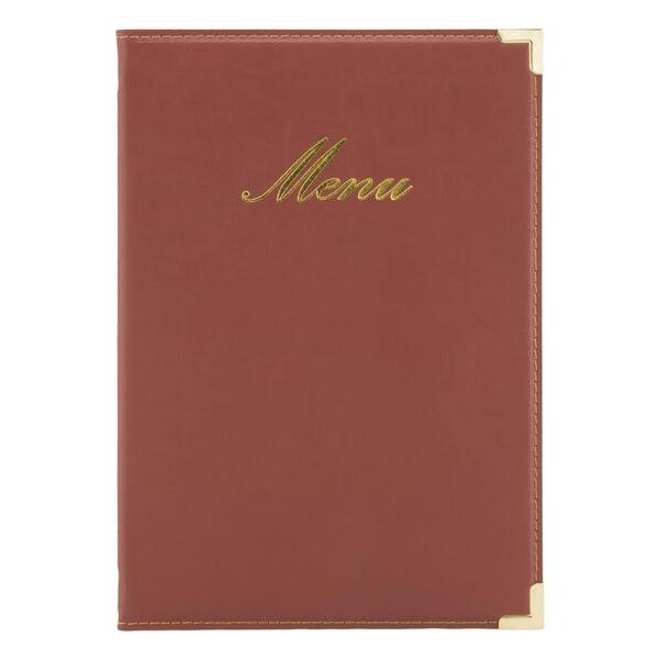 PACK DE 10 #-40-PORTA MENU BURDEOS A5 CLASSIC 25X18X0.5CM