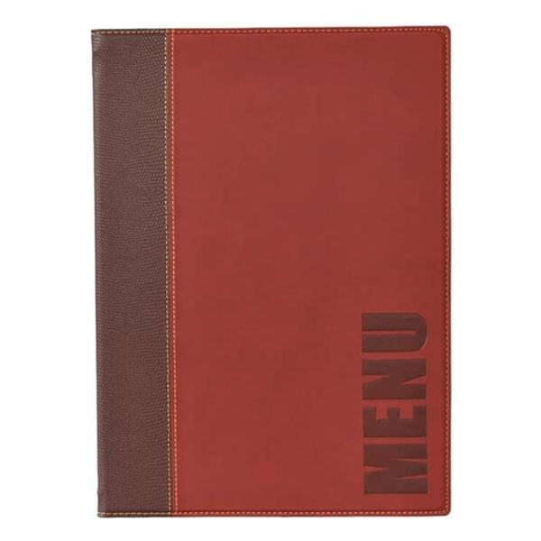 PACK DE 10 #-40-PORTA MENUS BURDEOS A5 TRENDY25.3X17.7X0.8CM