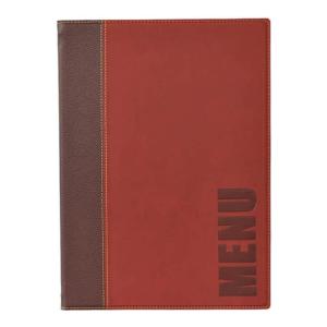 PACK DE 10 #-40-PORTA MENUS BURDEOS A5 TRENDY25.3X17.7X0.8CM