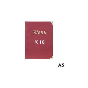 PACK DE 10 #-40-PORTA MENUS BURDEOS BASIC A5 23.7X17.2X0.8CM