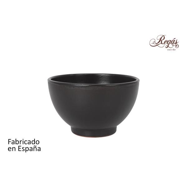 BOWL DESAYUNO 15X9CM NEGRO MATE C/PIE AZOFRA