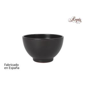 BOWL DESAYUNO 15X9CM NEGRO MATE C/PIE AZOFRA