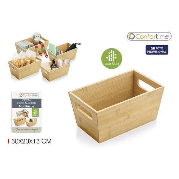 CESTA ORDENACION BAMBU 30X20X13CM CONFORTIME