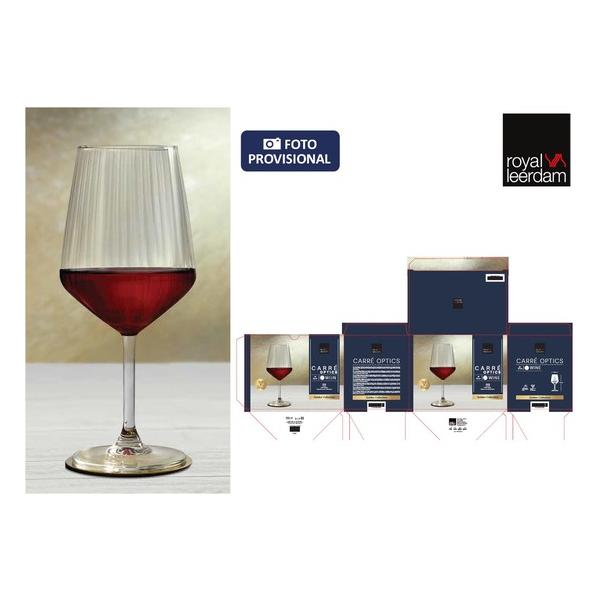 SET 6 COPAS VINO 65CL CARRE OPTICS