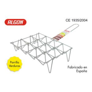 PARRILLA PARA VERDURAS 12UTS.35X55CM ZINC ALGON