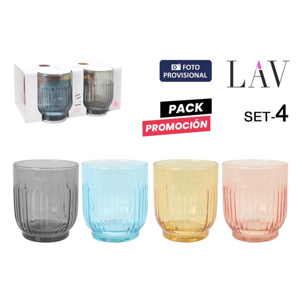 SET 4 VASOS 330CC TOKYO COLORES