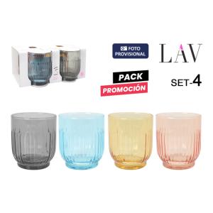 SET 4 VASOS 330CC TOKYO COLORES