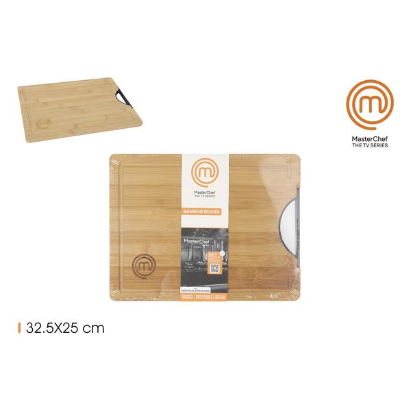 TABLA CORTAR BAMBU C/ASAS 32.5X25CM MASTERCHEF