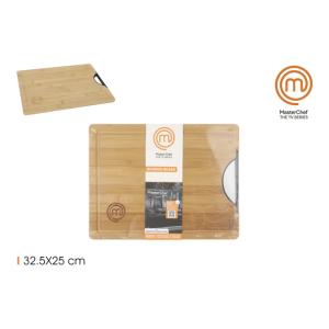 TABLA CORTAR BAMBU C/ASAS 32.5X25CM MASTERCHEF