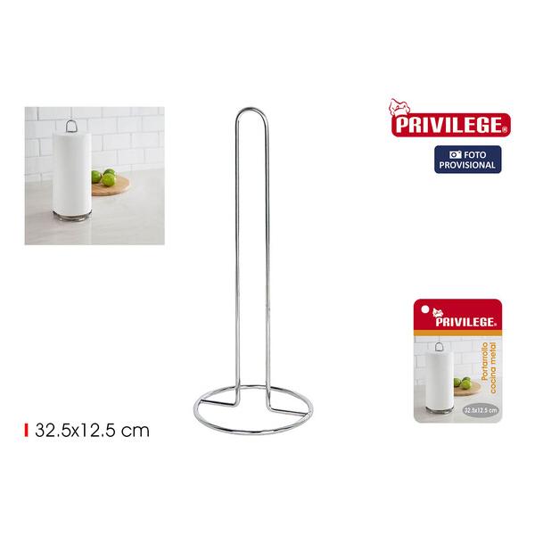 PORTARROLLOS COCINA METAL 32.5CM PRIVILEGE - imagen 1