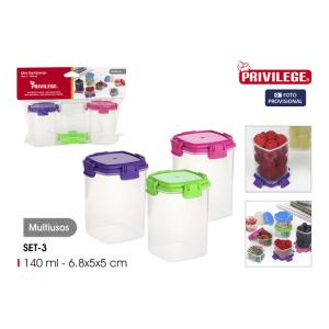 SET-3 MINI FIAMBRERAS 140ML PRIVILEGE