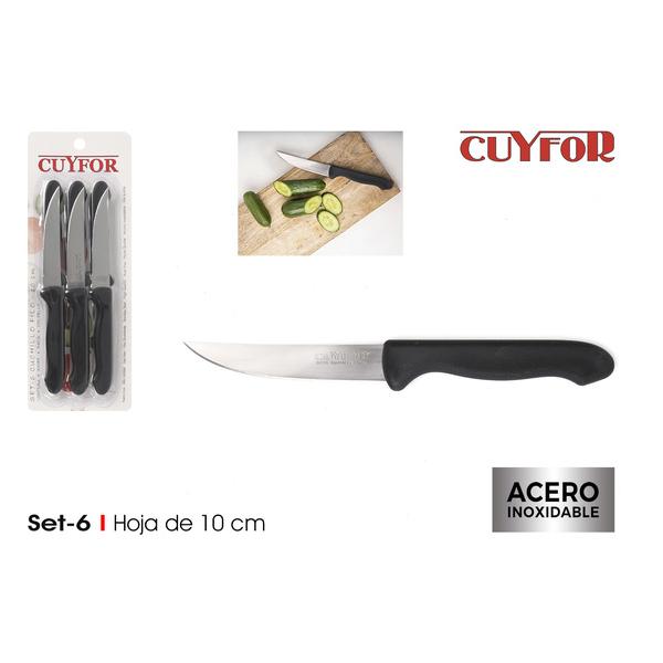 PRB SET-6 CUCHILLOS FILO 10CM CUYFOR