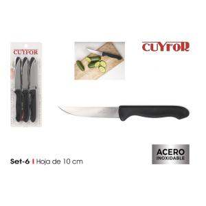 PRB SET-6 CUCHILLOS FILO 10CM CUYFOR