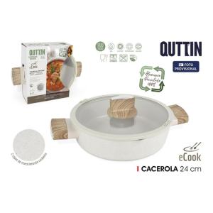 CACEROLA 24CM C/TAPA ECOOK QUTTIN