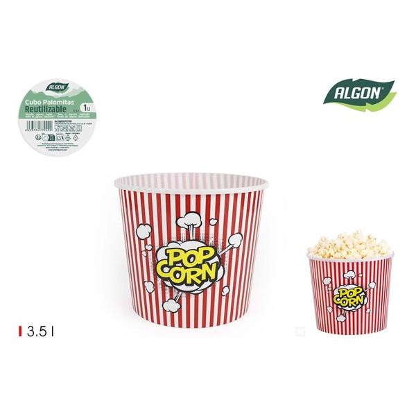 CUBO PALOMITAS PLASTICO RED. 3.5L ALGON