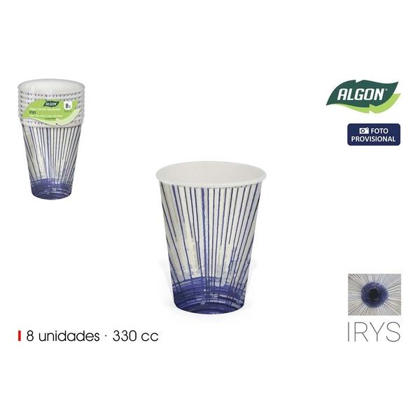 SET-8 VASO CARTON IRYS 330CC ALGON