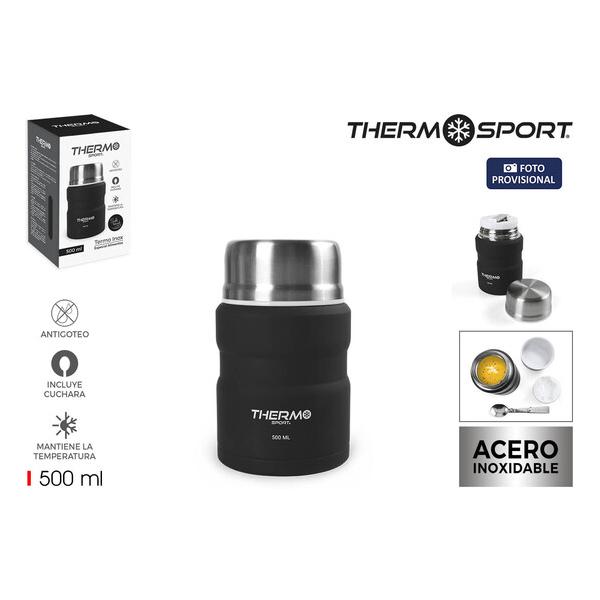 TERMO COMIDA ACERO NEGRO 500ML THERMOSPORT - imagen 3