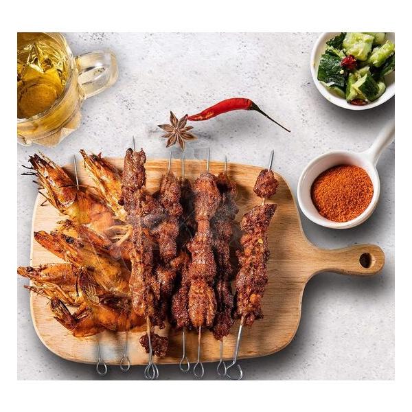 SET-12 PINCHOS METAL BARBACOA 35CM ALGON BBQ - imagen 1