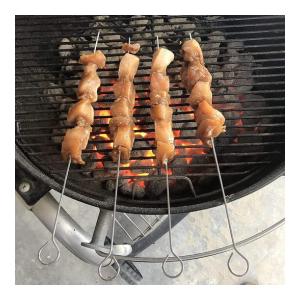 SET-12 PINCHOS METAL BARBACOA 35CM ALGON BBQ