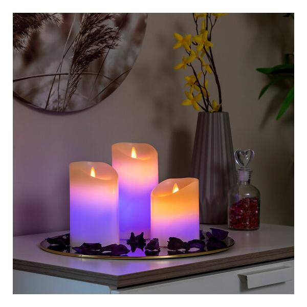 VELAS LED MULTICOLOR EFECTO LLAMA CON MANDO LENDL - imagen 2