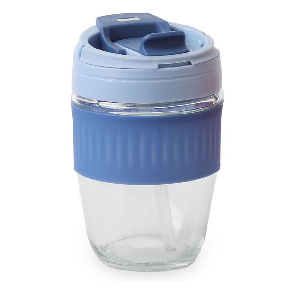 TRAVEL MUG VIDRIO/SILICONA 380ML BEWINNER