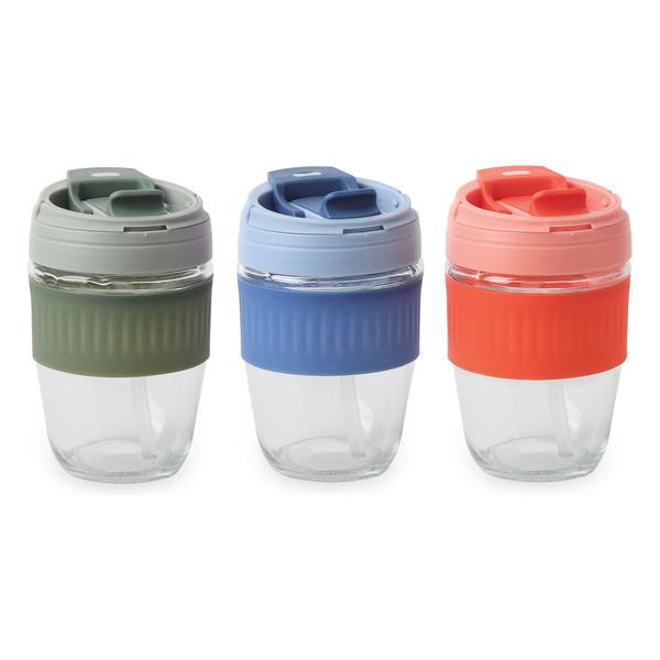 TRAVEL MUG VIDRIO/SILICONA 380ML BEWINNER - imagen 2