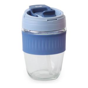 TRAVEL MUG VIDRIO/SILICONA 380ML BEWINNER