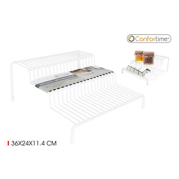 ESTANTE 3 NIVELES METAL 36X24X11.4CM CONFORTIME