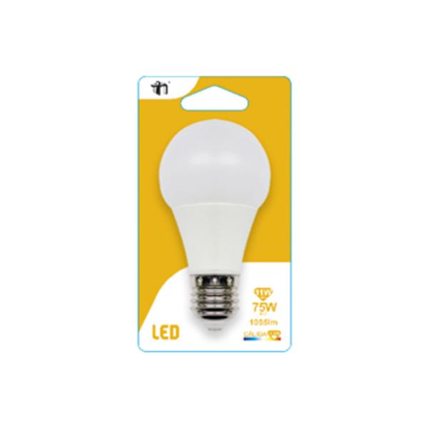 BOMBILLA LED ESTANDAR A60 E27 11W (=75W) 1055LM 3000K 15000H BL.1