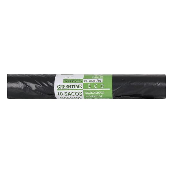 10 SACOS BASURA 85X105-G110-100 L. GREENTIME ECO