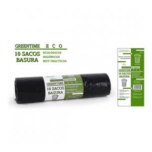 10 SACOS BASURA 85X105-G110-100 L. GREENTIME ECO