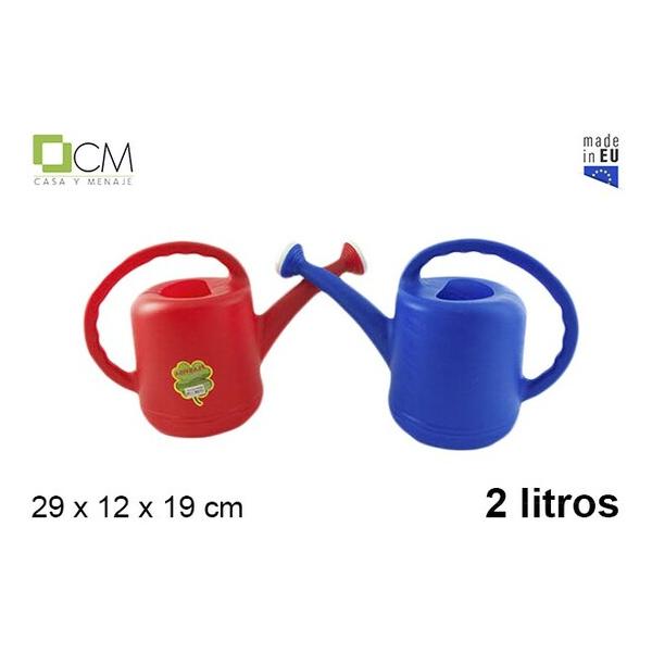 REGADERA PLASTICO COLOR SURTIDO 2 LITROS