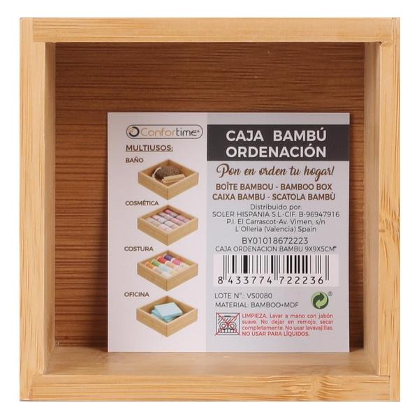 CAJA ORDENACION BAMBU 9X9X5CM - imagen 2