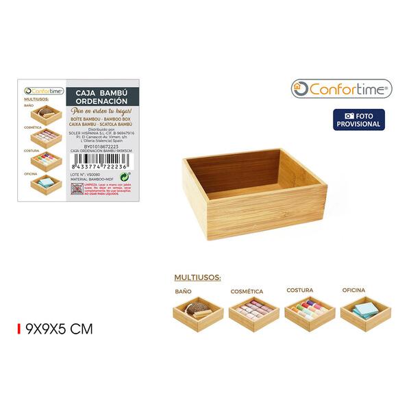 CAJA ORDENACION BAMBU 9X9X5CM - imagen 3