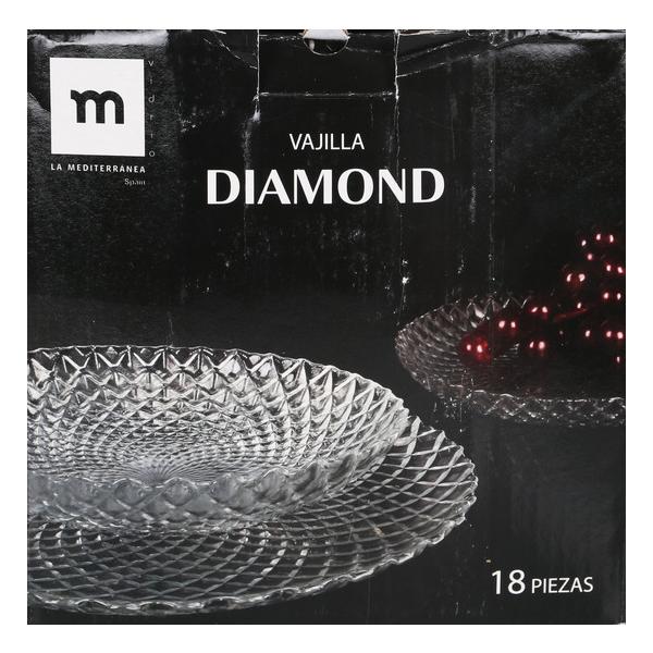 VAJILLA 18 PCS DIAMOND - imagen 1