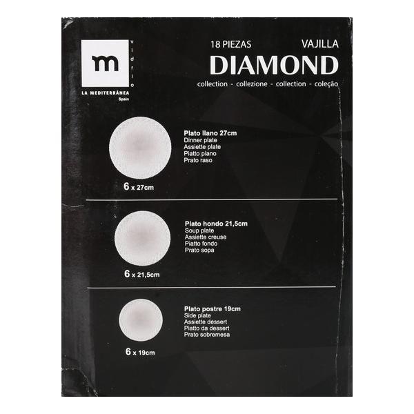 VAJILLA 18 PCS DIAMOND - imagen 2