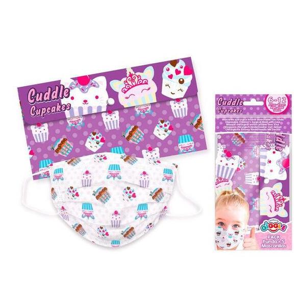 PACK FUNDA+5 MASCARILLAS CUPCAKES