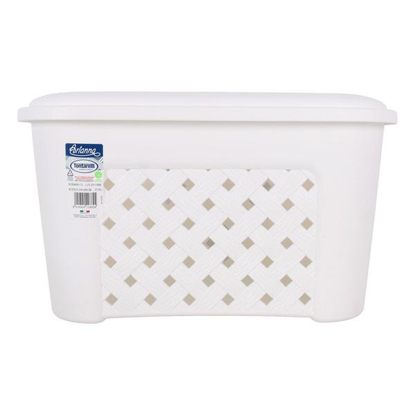 CESTA ROPA C/TAPA 23,6 L ARIANNA BLANCO