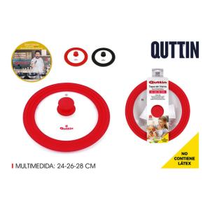 TAPA SARTÉN VIDRIO RUBBER 24/26/28CM QUTTIN - SURTIDOS