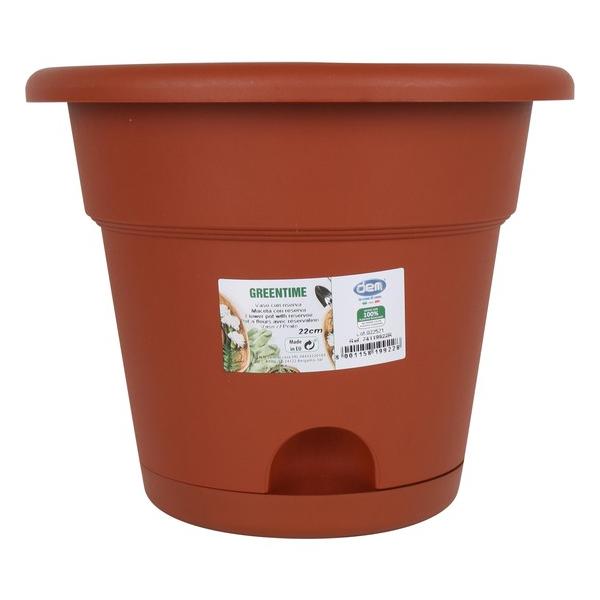 MACETA C/PLATO 22CM GREENTIME - imagen 1