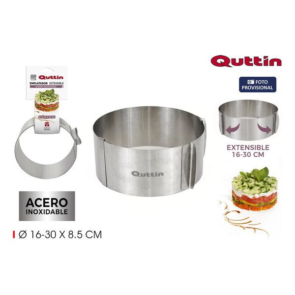 EMPLATADOR INOX EXTENSIBLE REDONDO 16,30CM QUTTIN