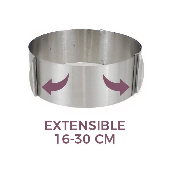 EMPLATADOR INOX EXTENSIBLE REDONDO 16,30CM QUTTIN - imagen 1