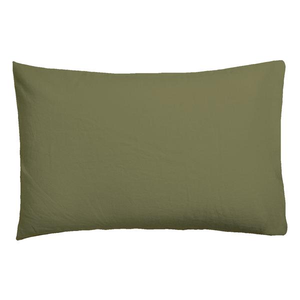 FUNDA DE ALMOHADA VERDE OLIVA 45X110