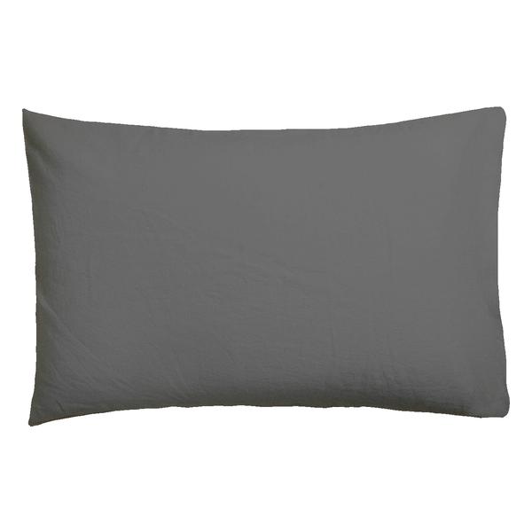 FUNDA DE ALMOHADA GRIS GRAFITO 45X110