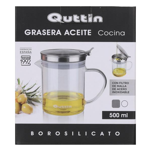 GRASERA ACEITE BOROSILICATO 500ML QUTTIN