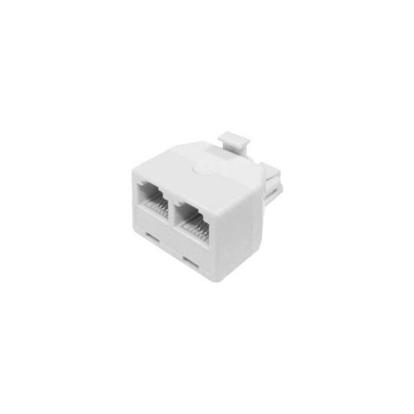 ADAPTADOR TELÉFONO (1MACHO/2 HEMBRAS) BLANCO 7HSEVENON ELEC - imagen 1